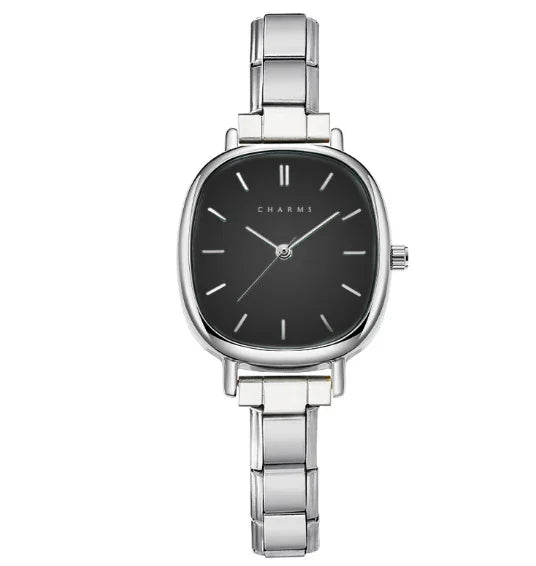 Capri Watch Silver – Black Dial Edition