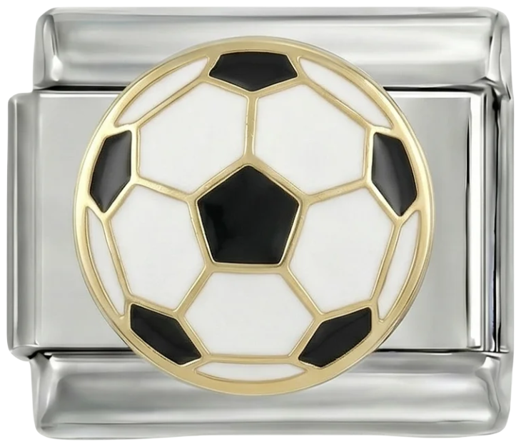 シルバー地のサッカーボール