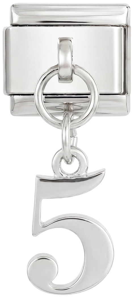 Number 5, Hanging, on Silver - number-5-hanging-on-silver.png