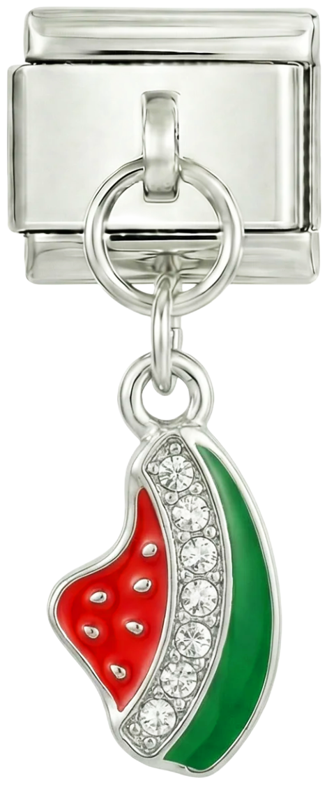 Watermelon with Stones, on Silver - watermelon-with-stones-on-silver.png