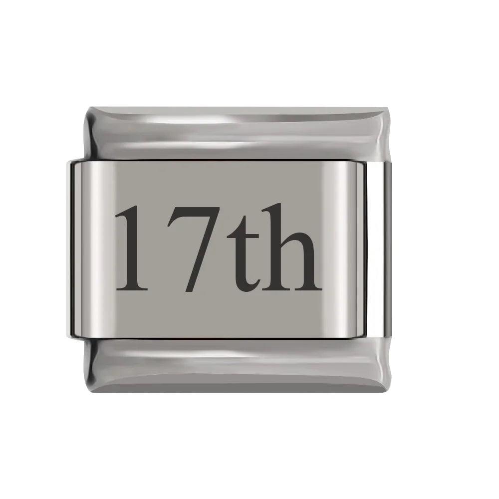 17th, on Silver - Charms Official