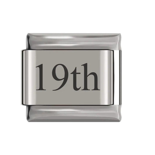 19th, on Silver - Charms Official