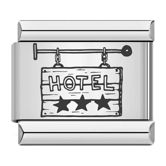 3-Star Hotel, on Silver - Charms Official