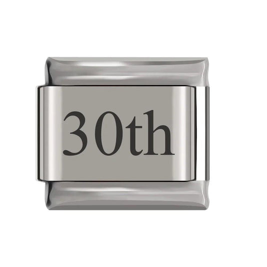 30th, on Silver - Charms Official