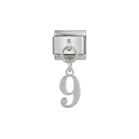 Number 9, Hanging, on Silver