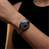 ساعة Capri فضية – إصدار المينا الأسود