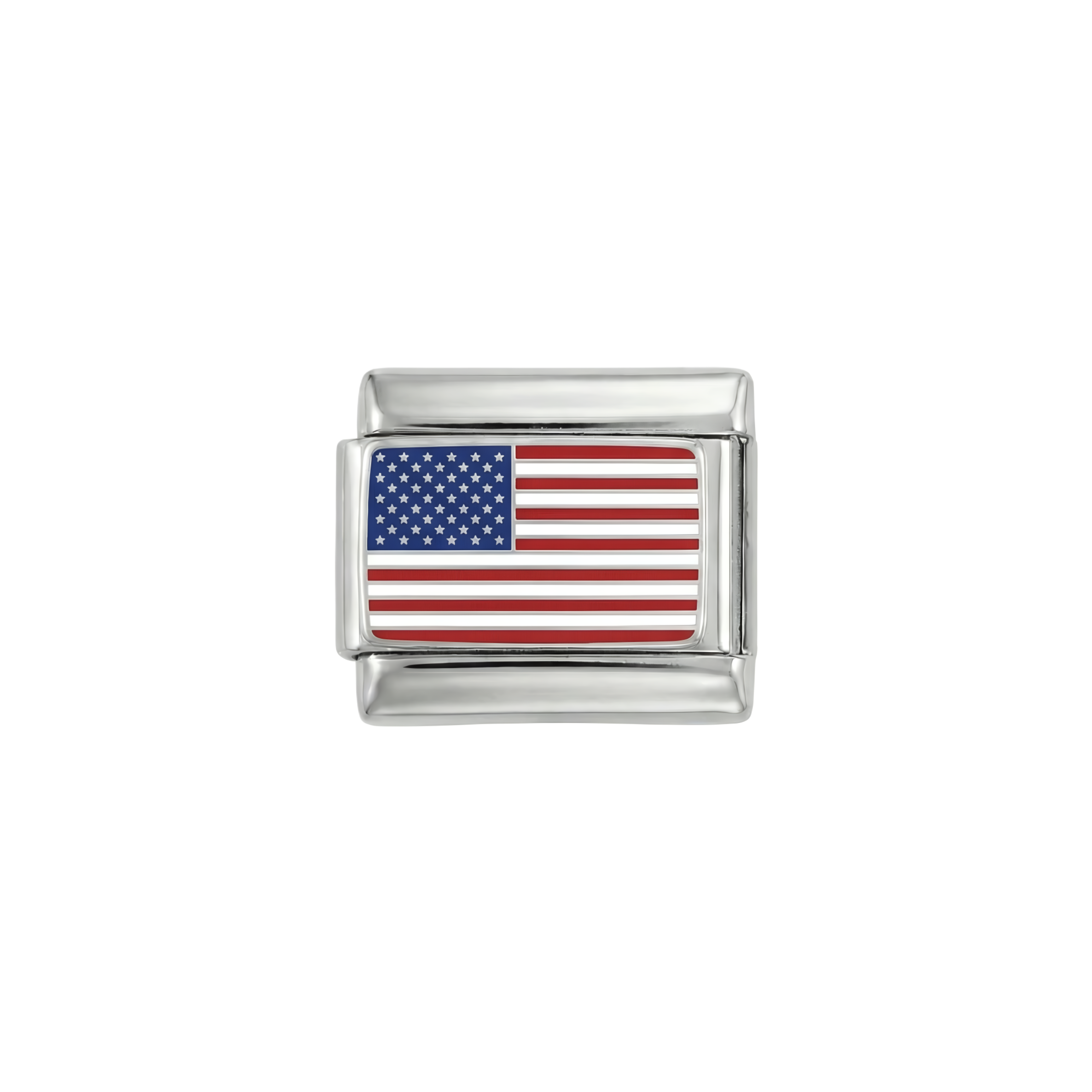 United States Flag, on Silver