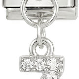 Letter Z with stones, Hanging, on Silver - Letter-Z-with-stones-hanging-on-silver.png