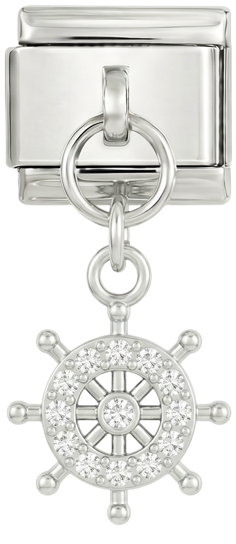 追加予定 - ストーン付き舵輪、シルバー