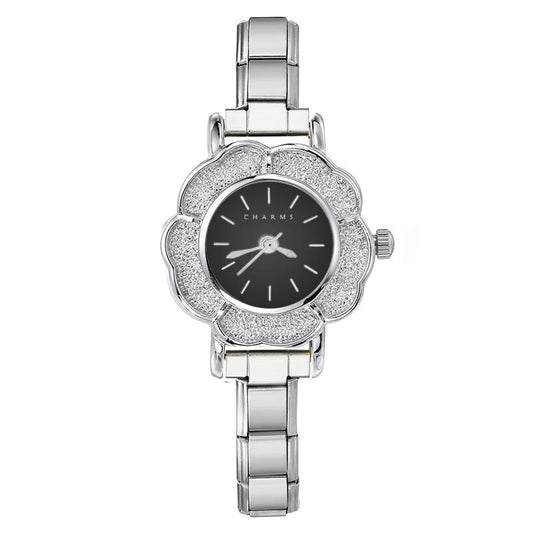 Florence Watch Silver – Black Dial Edition