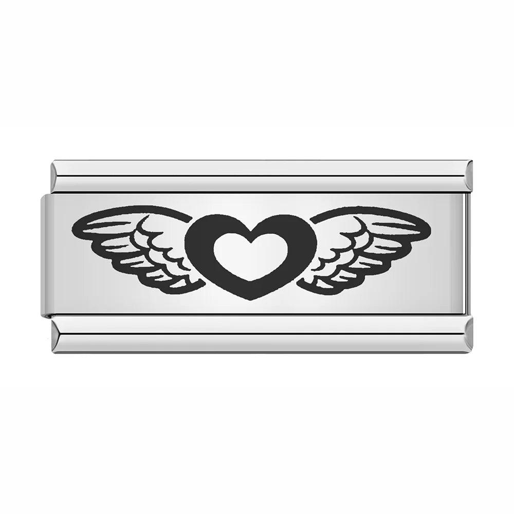 Angel Heart, on Silver - Charms Official