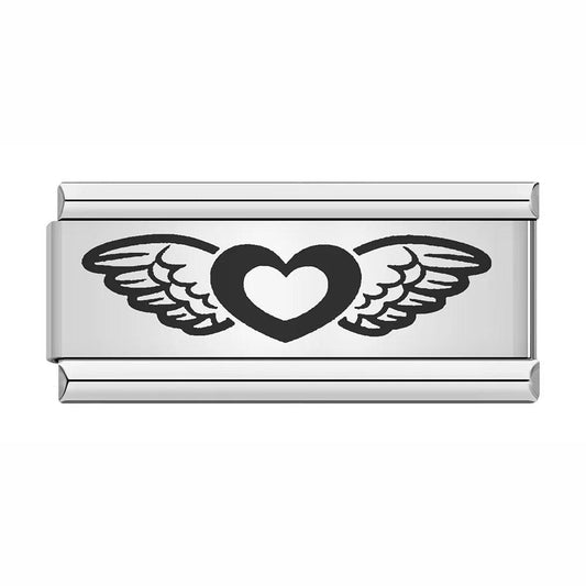 Angel Heart, on Silver - Charms Official