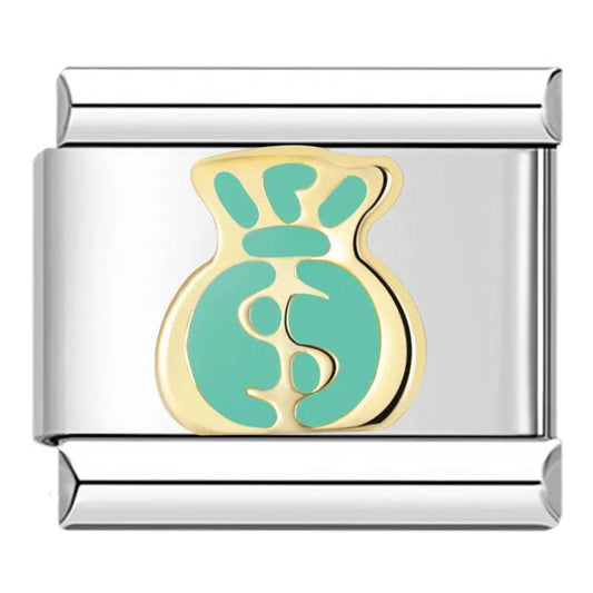 Bag of Dollars, Green and Gold - Charms Official