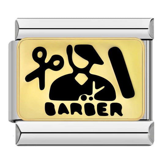 Barber, Gold Plate, on Silver - Charms Official