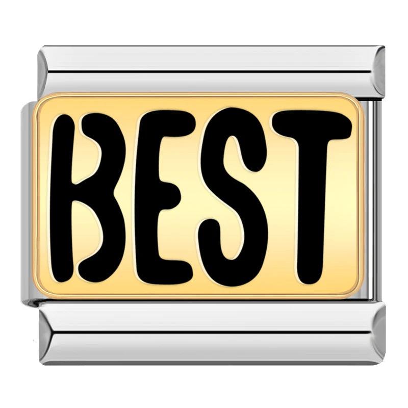 BEST, Gold plate, on Silver - Charms Official