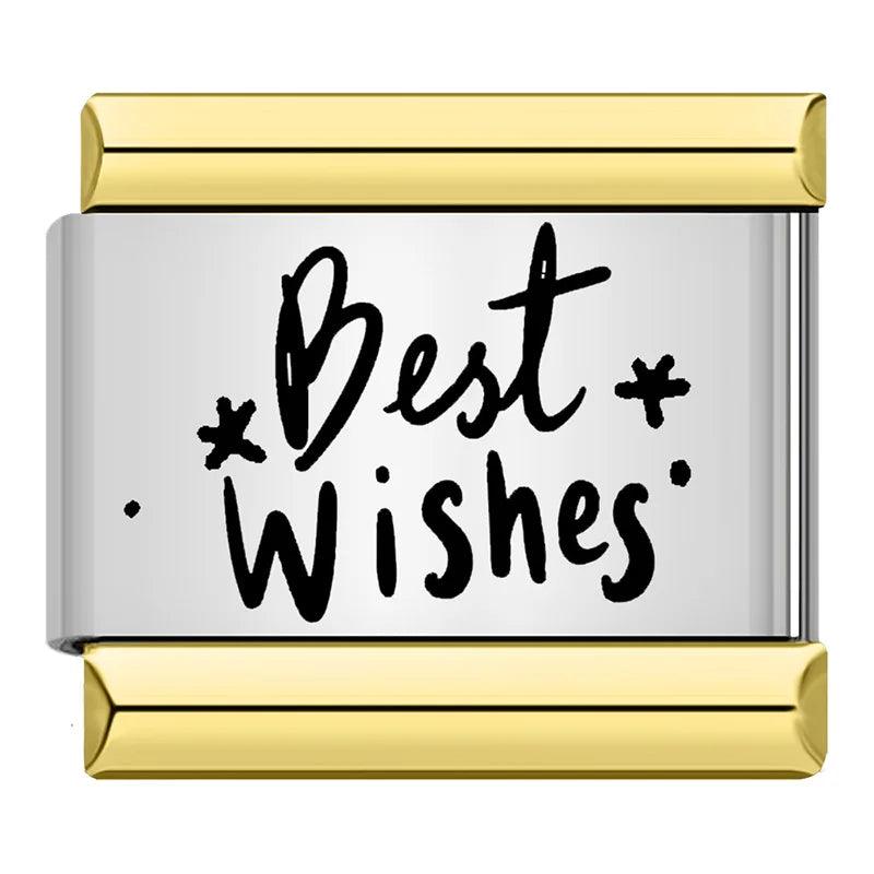 Best Wishes, on Gold - Charms Official