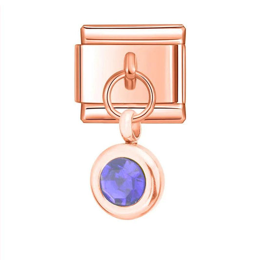 Birthstone February, on Rose Gold - Charms Official