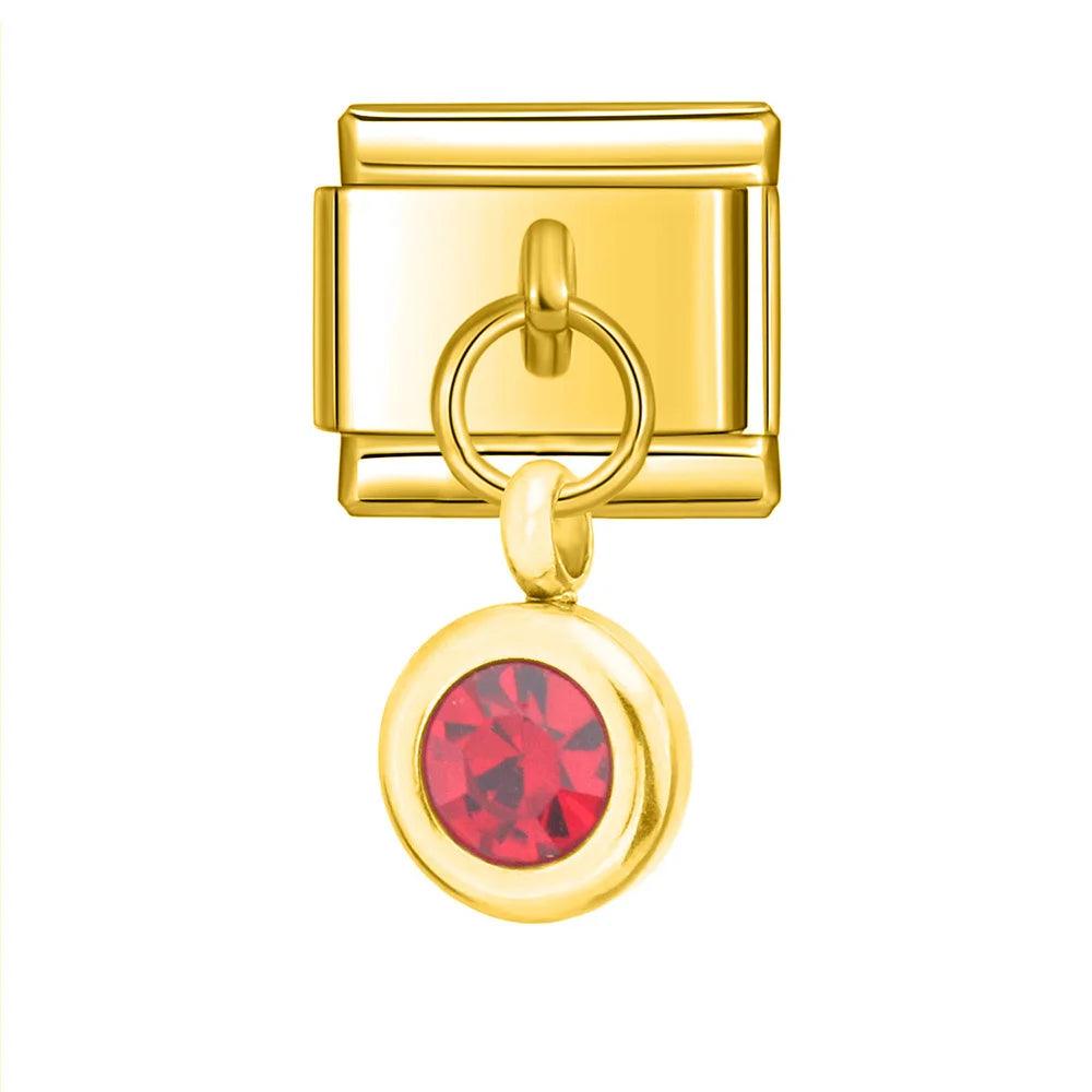 Birthstone September, on Gold - Charms Official