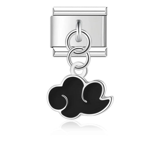 Black Cloud, on Silver - Charms Official