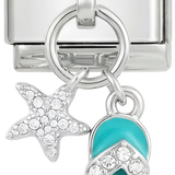 Blue Beach Flip Flop on Silver - blue-beach-flip-flop-on-silver.png