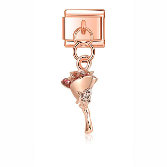 Bouquets of Flowers, on Rose Gold - Charms Official