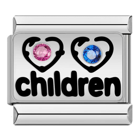 Children with Stones, on Silver - Charms Official