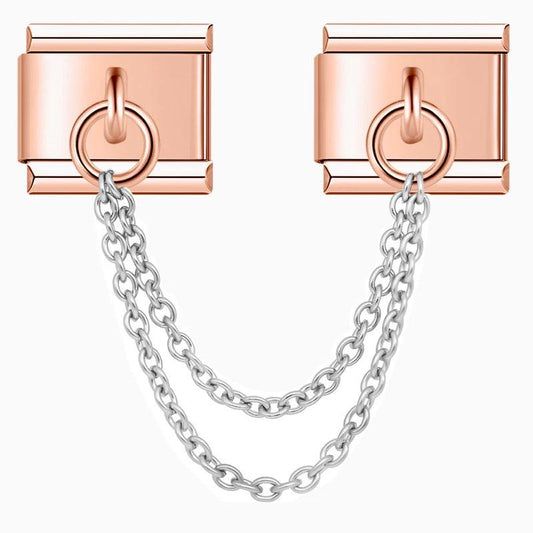 Double Linked Charms, Rose Gold - Charms Official