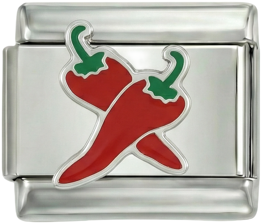 Double Red Pepper, on Silver - double-red-pepper-on-silver.png
