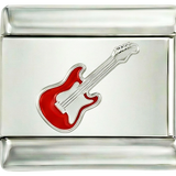 Electric Red & White Guitar on Silver - electric-red-white-guitar-on-silver.png