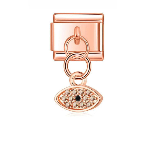 Eye with Stones, on Rose Gold - Charms Official