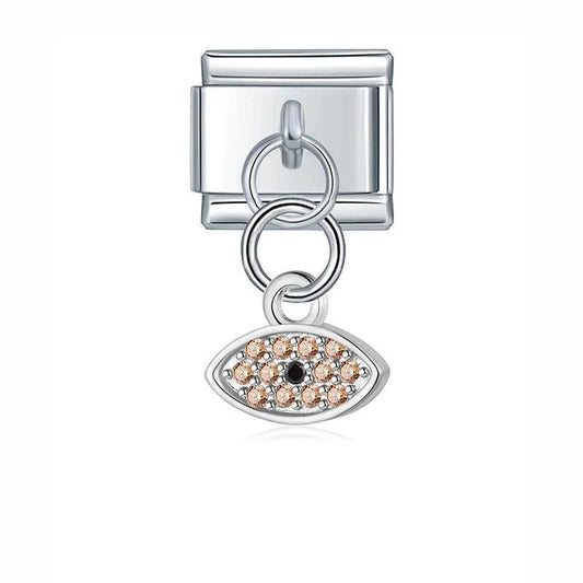 Eye with Stones, on Silver - Charms Official