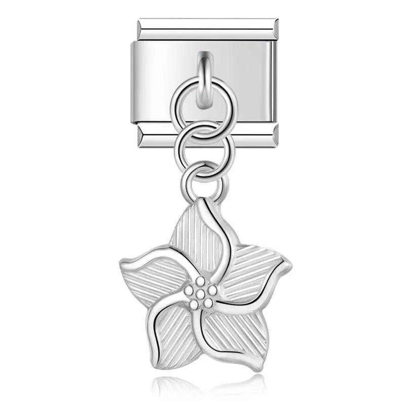 Flower, on Silver - Charms Official