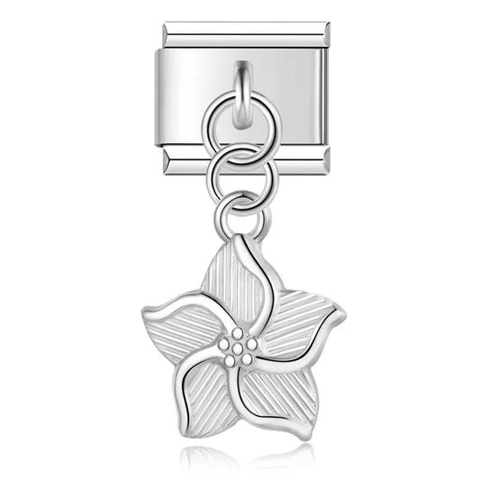 Flower, on Silver - Charms Official