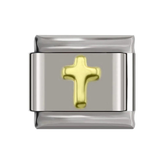 Gold cross, on Silver - Charms Official