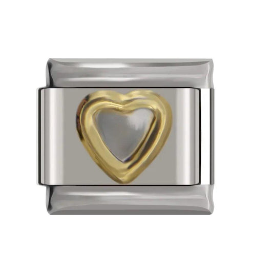 Heart in Gold and Silver - Charms Official