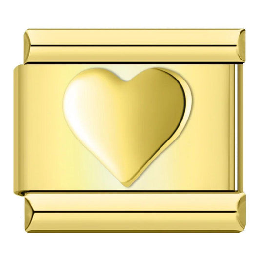 Heart, on Gold - Charms Official