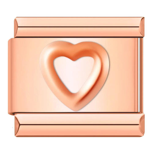 Heart, on Rose Gold - Charms Official