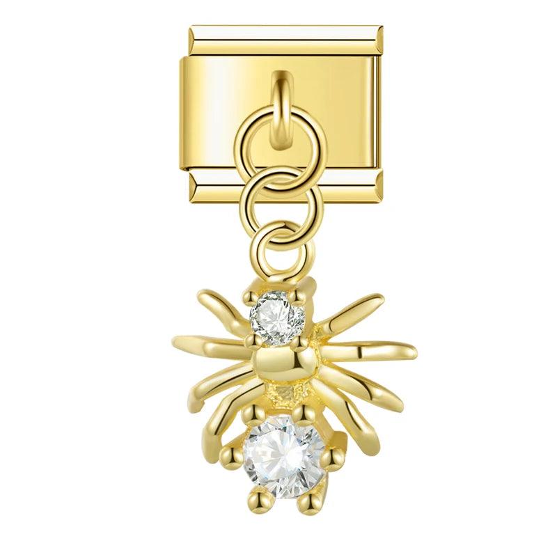 Insect in Gold with Stones, on Gold - Charms Official
