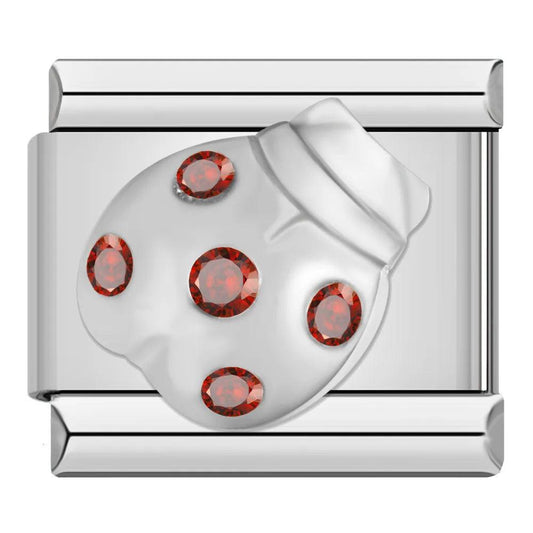 Ladybug Shell with Red Stones - Charms Official