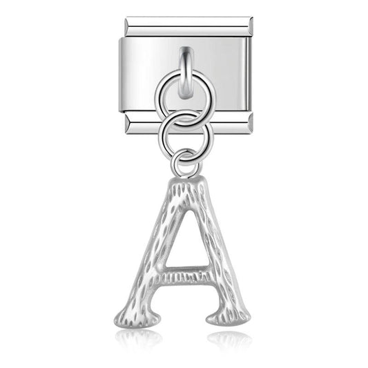 Letter A, Hanging, on Silver - Charms Official