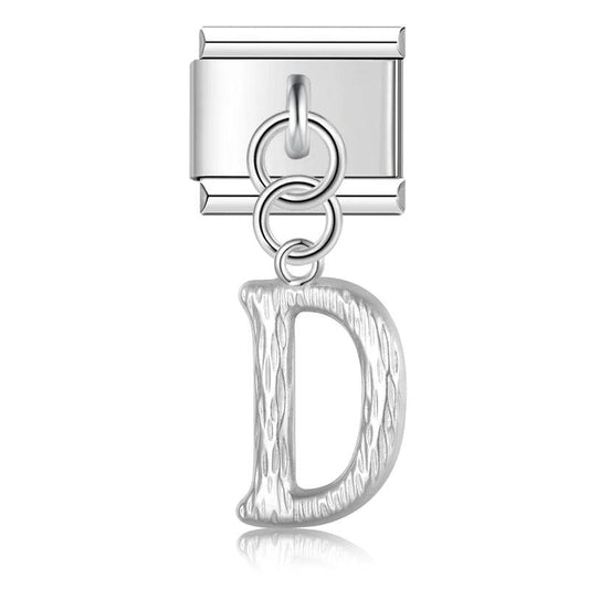 Letter D, Hanging, on Silver - Charms Official