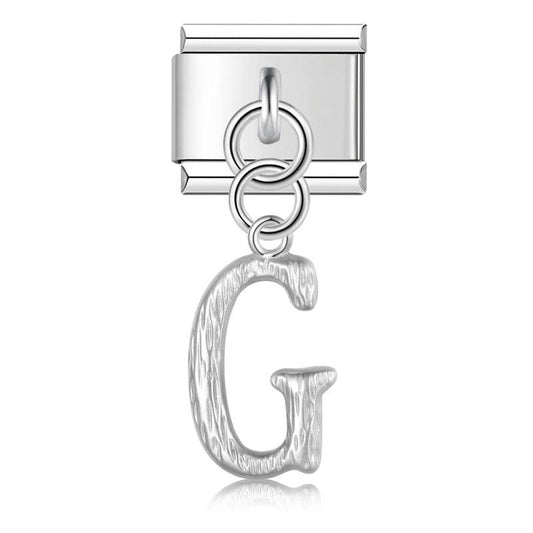 Letter G, Hanging, on Silver - Charms Official