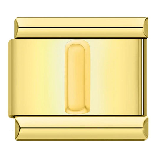 Letter I in Gold, on Gold - Charms Official