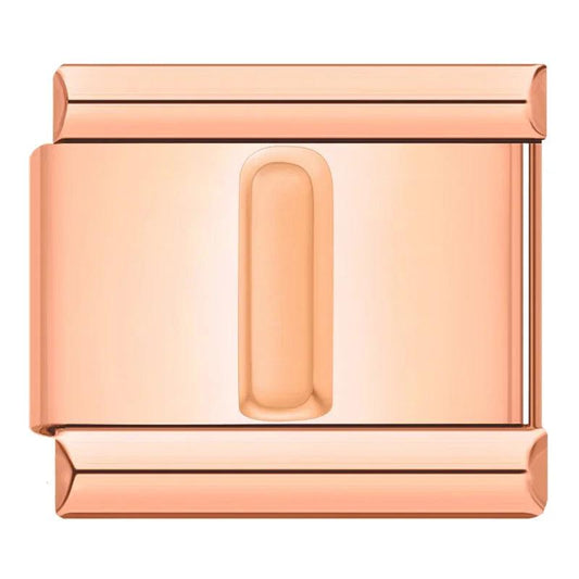 Letter I in Rose Gold, on Rose Gold - Charms Official