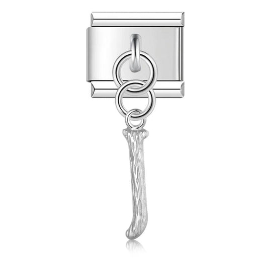 Letter J, Hanging, on Silver - Charms Official