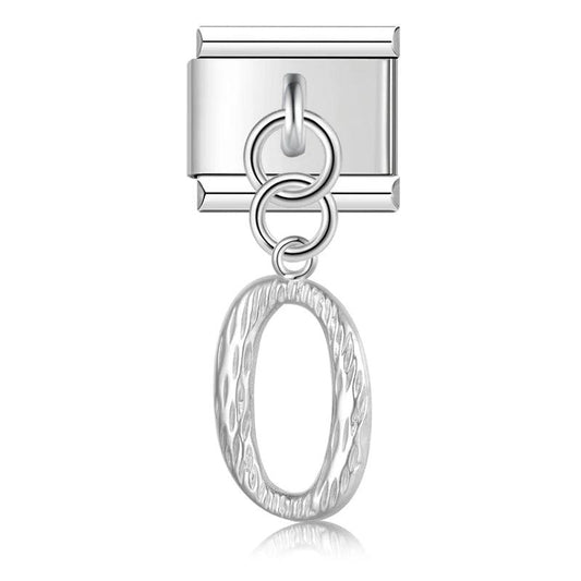 Letter O, Hanging, on Silver - Charms Official