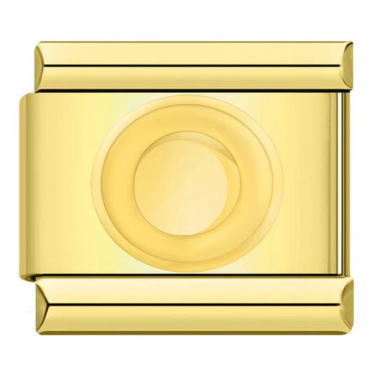 Letter O in Gold, on Gold - Charms Official