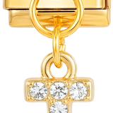 追加予定 - ストーン付きイニシャル「T」チャーム（ゴールド）