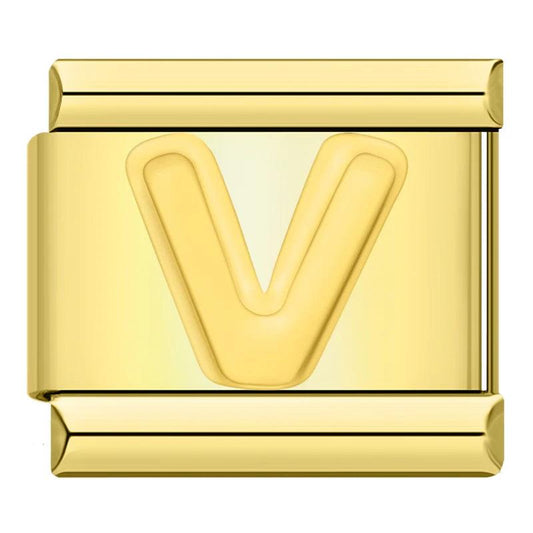 Letter V in Gold - Charms Official