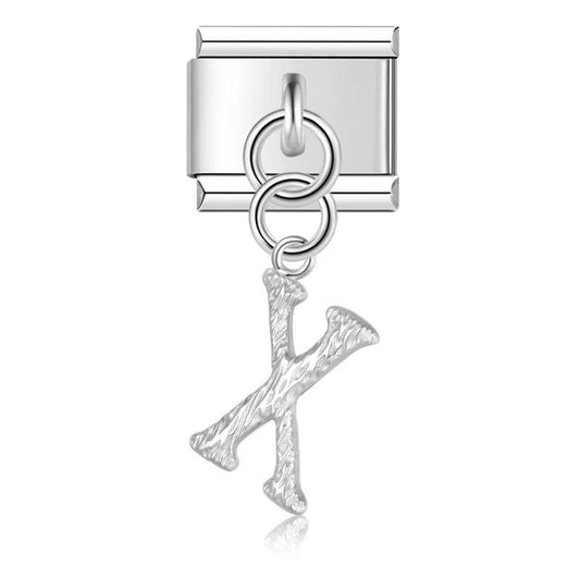 Letter X, Hanging, on Silver - Charms Official